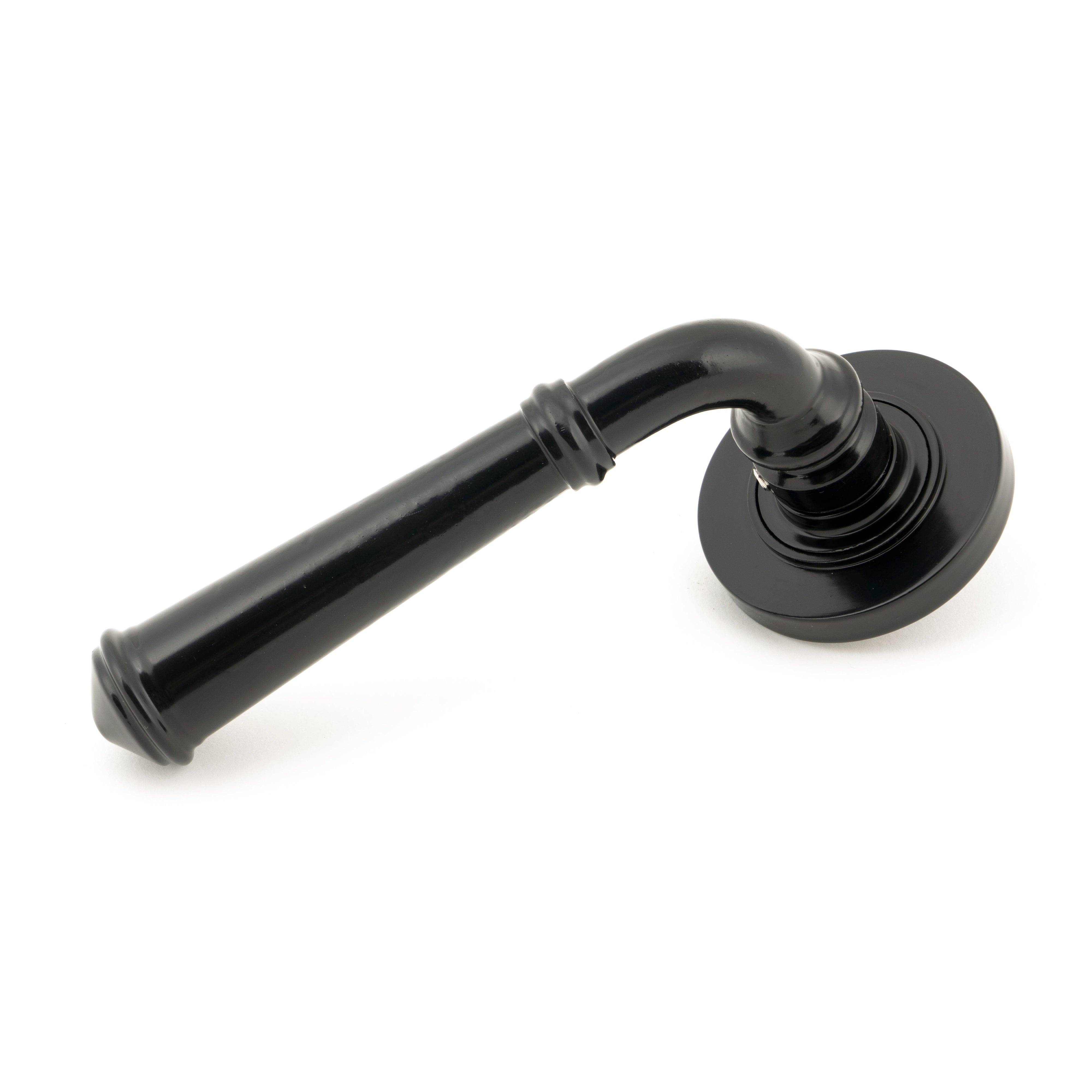 Black Regency Lever on Rose Set (Plain) - Unsprung | From The Anvil-Concealed-Yester Home