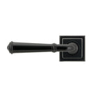 Black Regency Lever on Rose Set (Square) | From The Anvil-Concealed-Yester Home