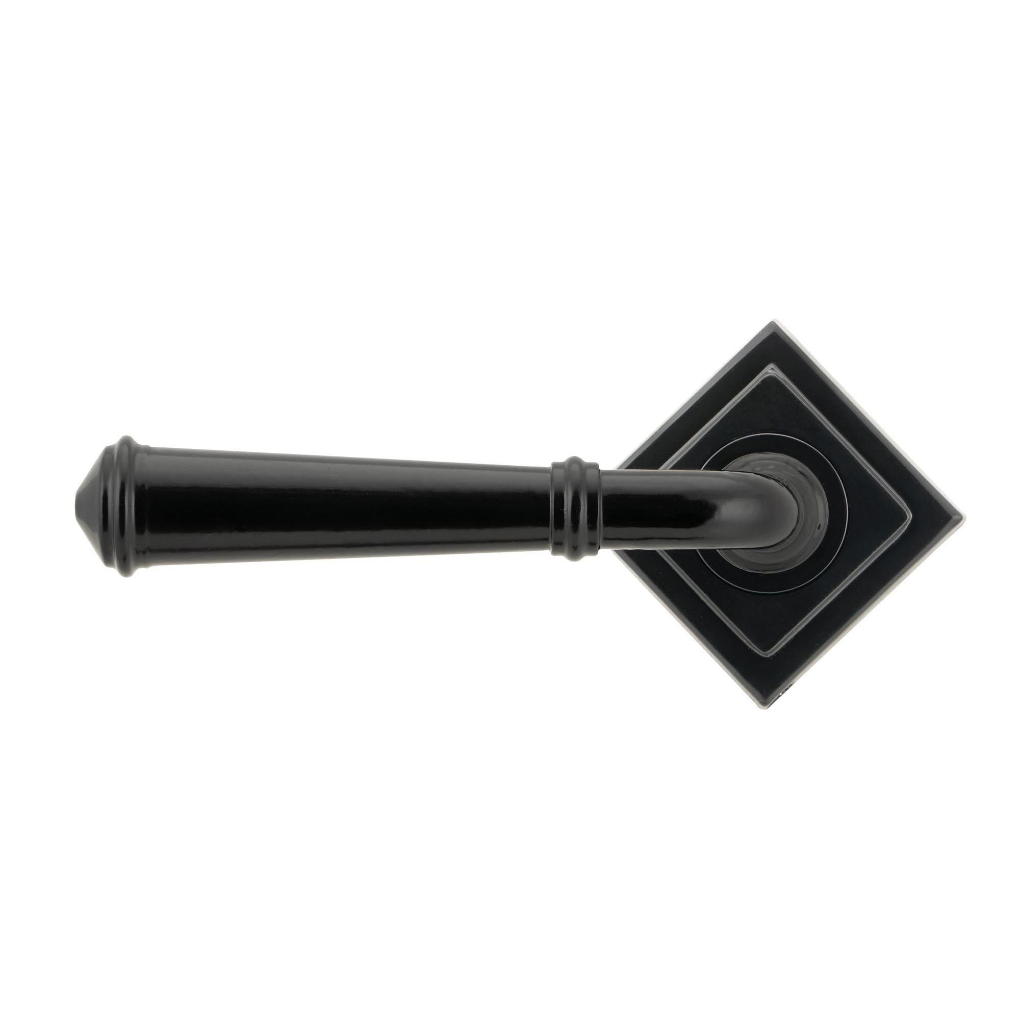 Black Regency Lever on Rose Set (Square) | From The Anvil - Concealed - From The Anvil - Yester Home