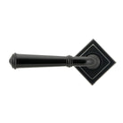 Black Regency Lever on Rose Set (Square) - Unsprung | From The Anvil-Concealed-Yester Home