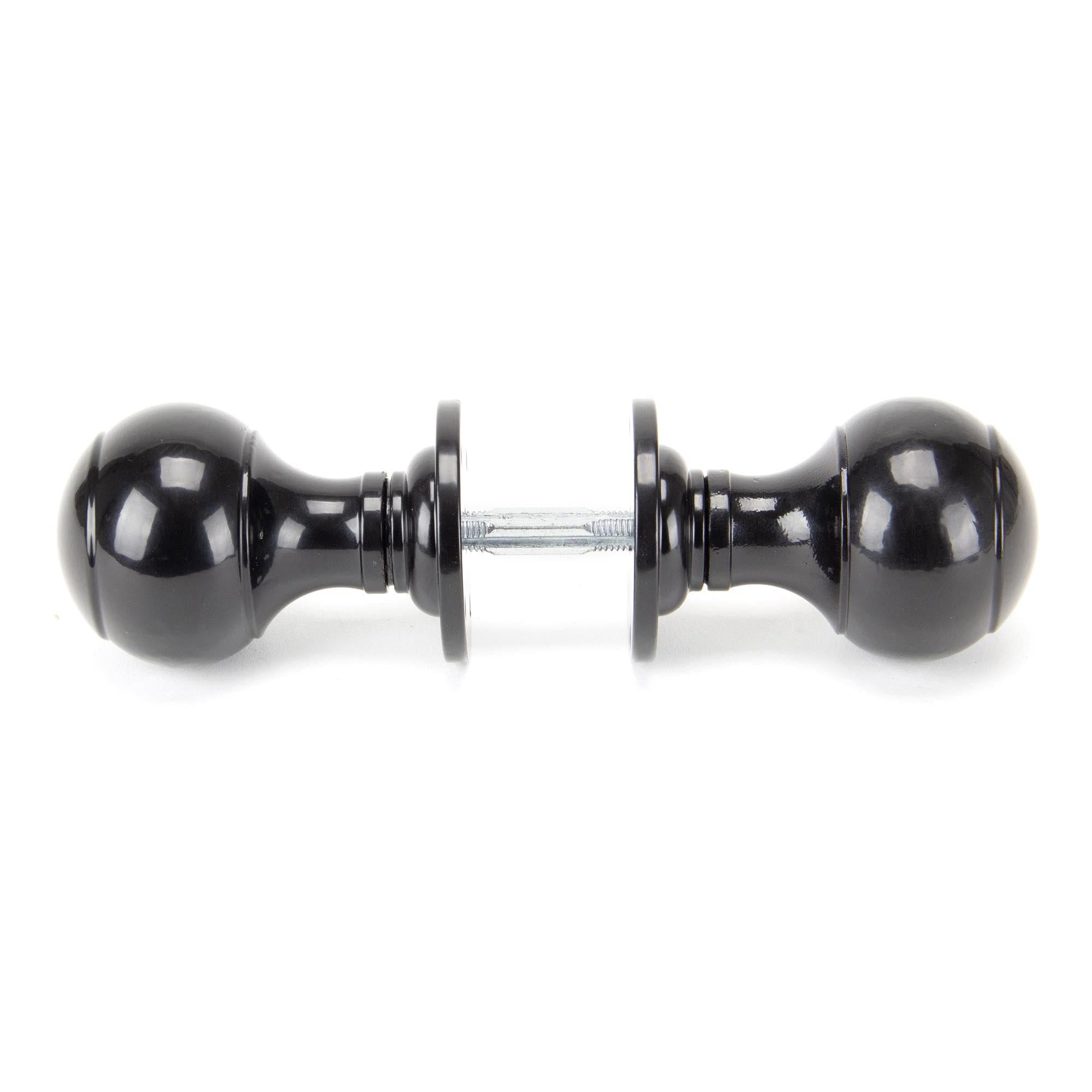 Black Regency Mortice/Rim Knob Set | From The Anvil - Mortice Knobs - From The Anvil - Yester Home
