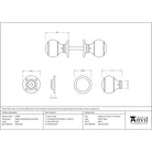 Black Regency Mortice/Rim Knob Set | From The Anvil - Mortice Knobs - From The Anvil - Yester Home