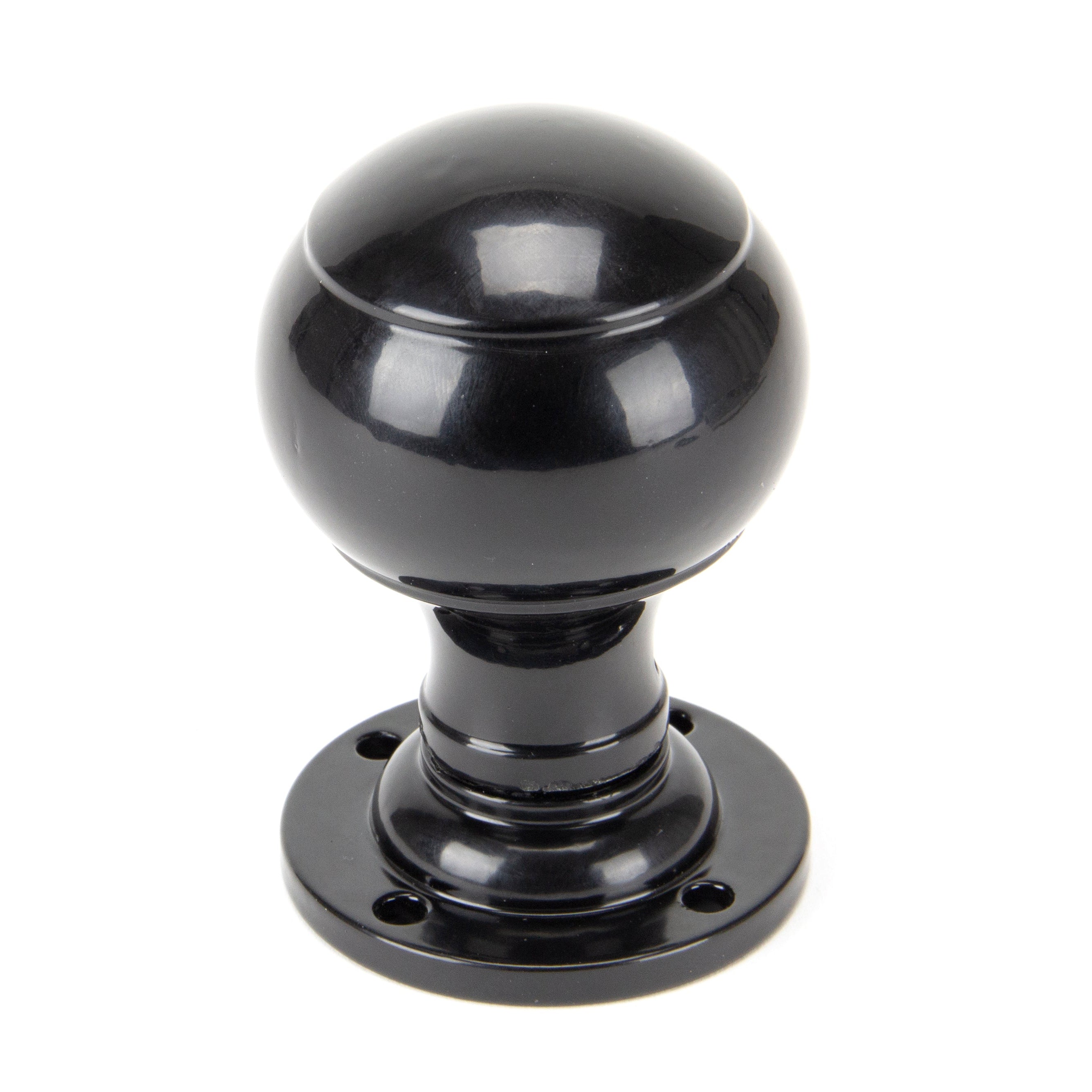 Black Regency Mortice/Rim Knob Set | From The Anvil-Mortice Knobs-Yester Home