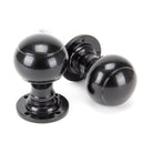 Black Regency Mortice/Rim Knob Set | From The Anvil - Mortice Knobs - From The Anvil - Yester Home