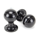 Black Regency Mortice/Rim Knob Set | From The Anvil-Mortice Knobs-Yester Home