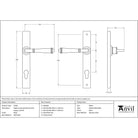 Black Regency Slimline Lever Espag. Lock Set | From The Anvil - Espagnolette - From The Anvil - Yester Home