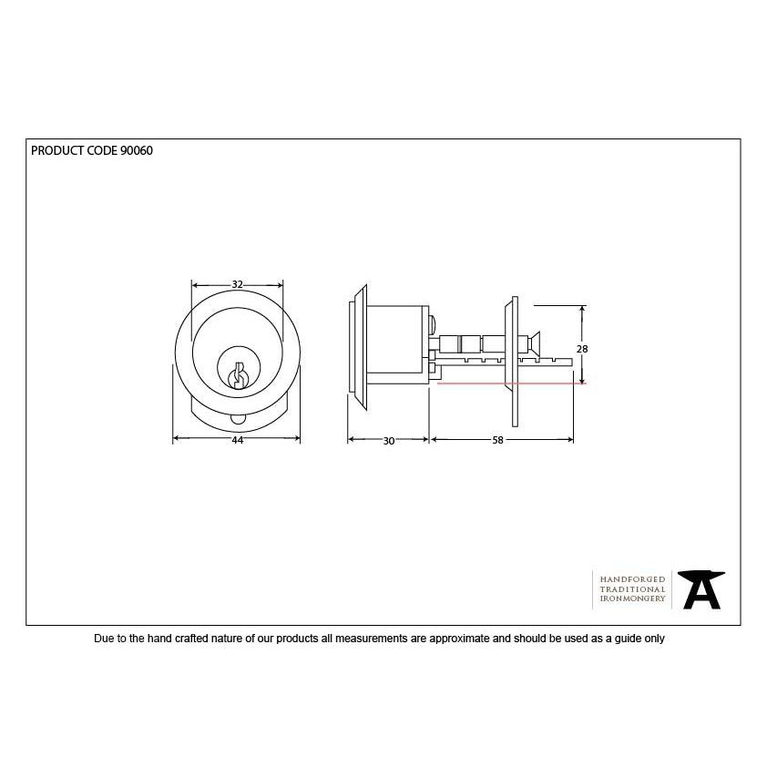 Black Rim Cylinder KA | From The Anvil-Night Latches-Yester Home