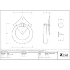 Black Ring Door Knocker | From The Anvil-Surface Fixed Door Knockers-Yester Home