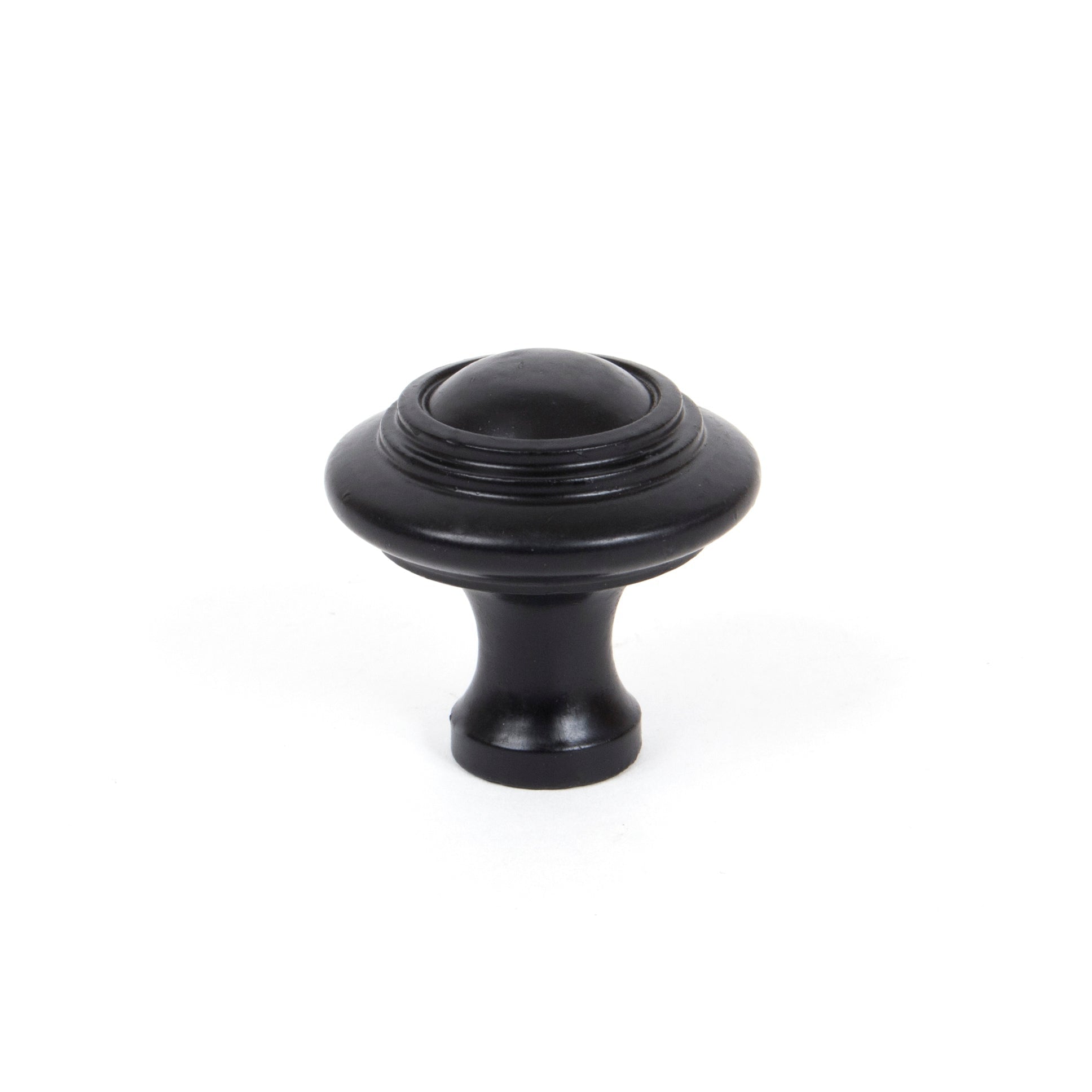 Black Ringed Cabinet Knob - Large | From The Anvil-Cabinet Knobs-Yester Home