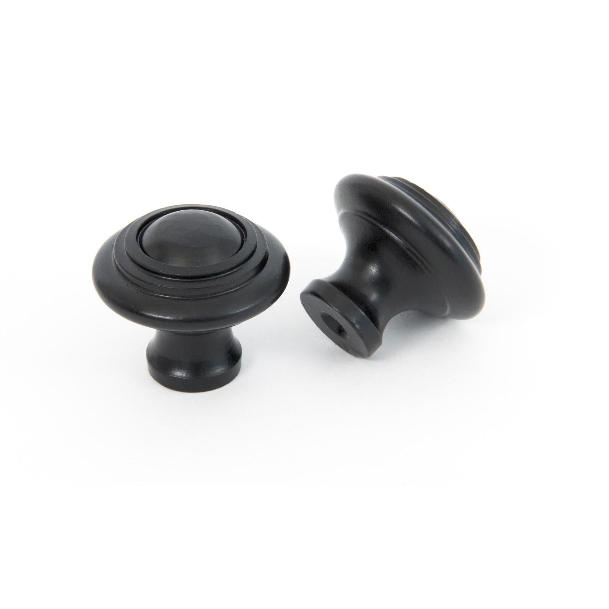 Black Ringed Cabinet Knob - Small | From The Anvil - Cabinet Knobs - From The Anvil - Yester Home
