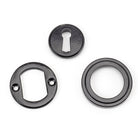 Black Round Escutcheon (Art Deco) | From The Anvil-Escutcheons-Yester Home