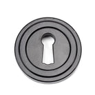 Black Round Escutcheon (Art Deco) | From The Anvil - Escutcheons - From The Anvil - Yester Home