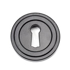 Black Round Escutcheon (Art Deco) | From The Anvil-Escutcheons-Yester Home