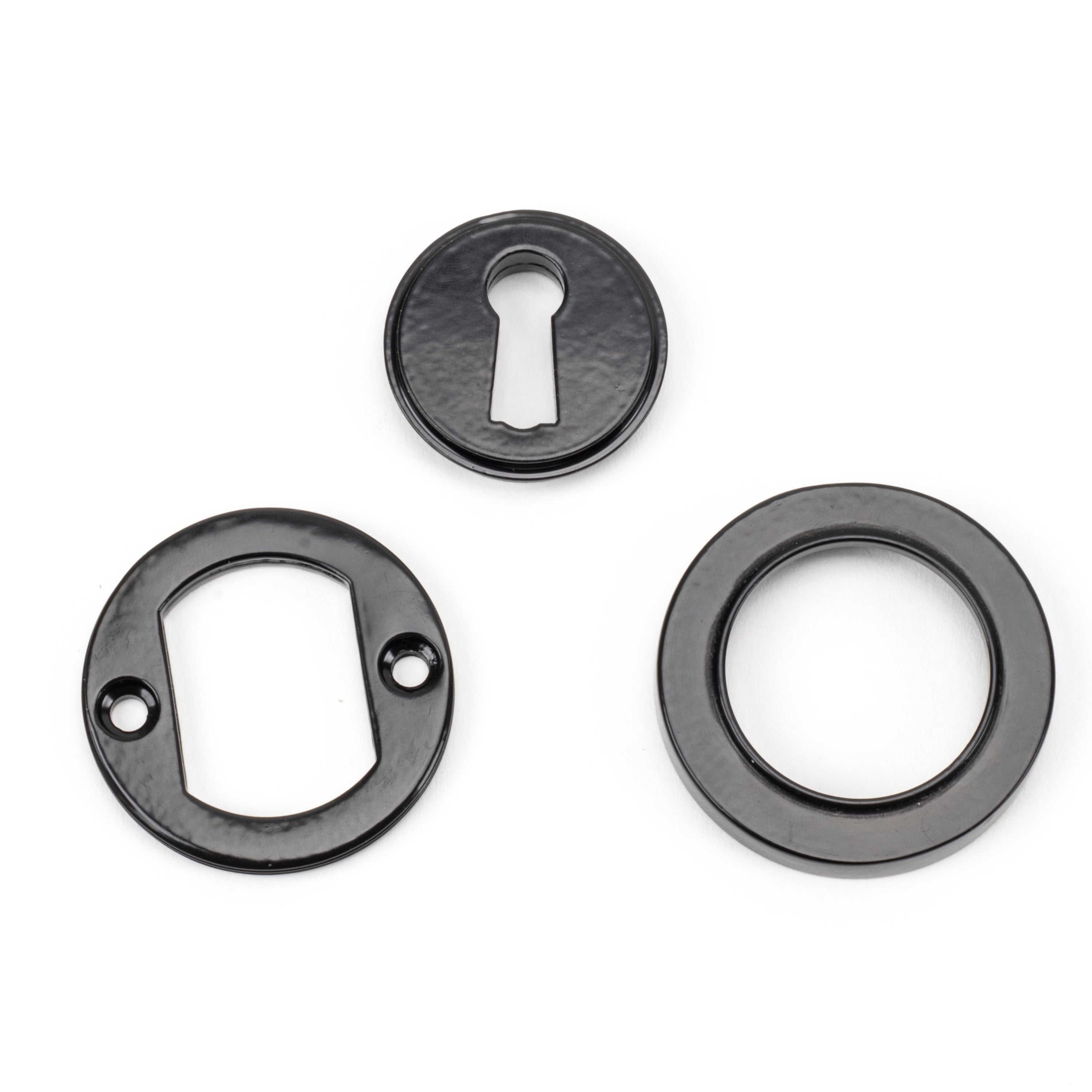 Black Round Escutcheon (Plain) | From The Anvil-Escutcheons-Yester Home