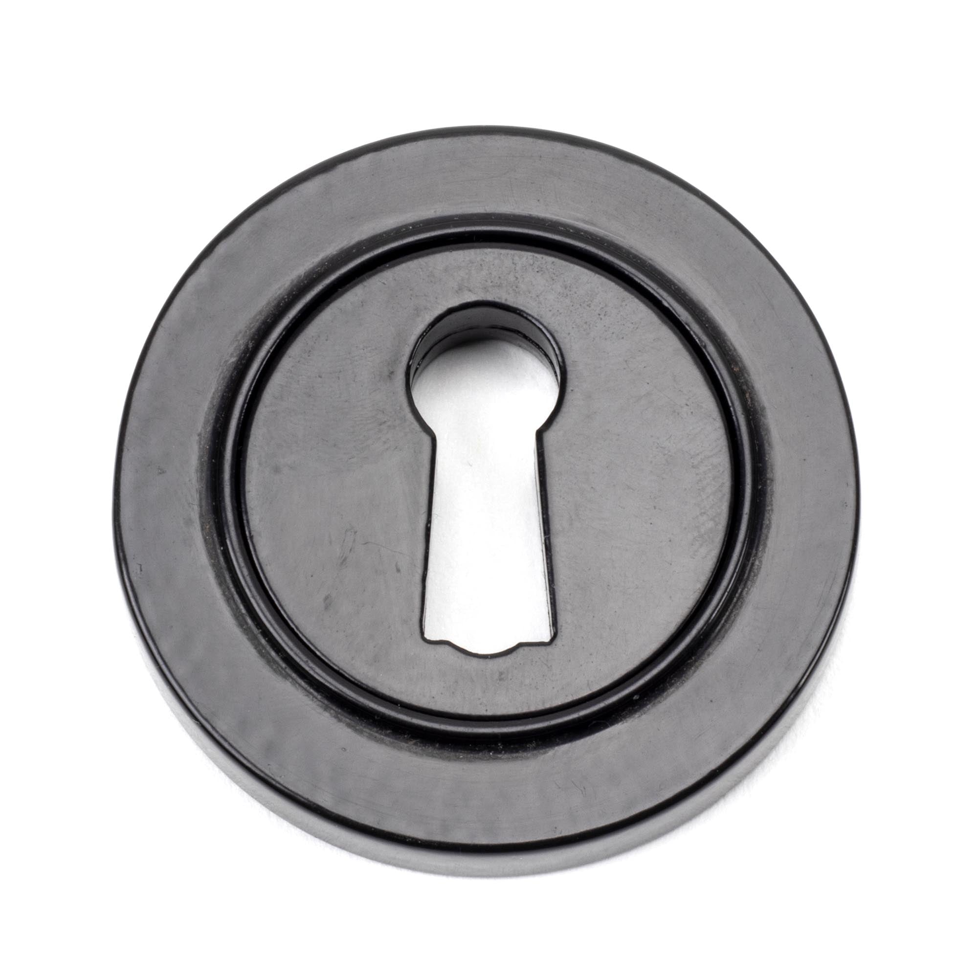Black Round Escutcheon (Plain) | From The Anvil - Escutcheons - From The Anvil - Yester Home