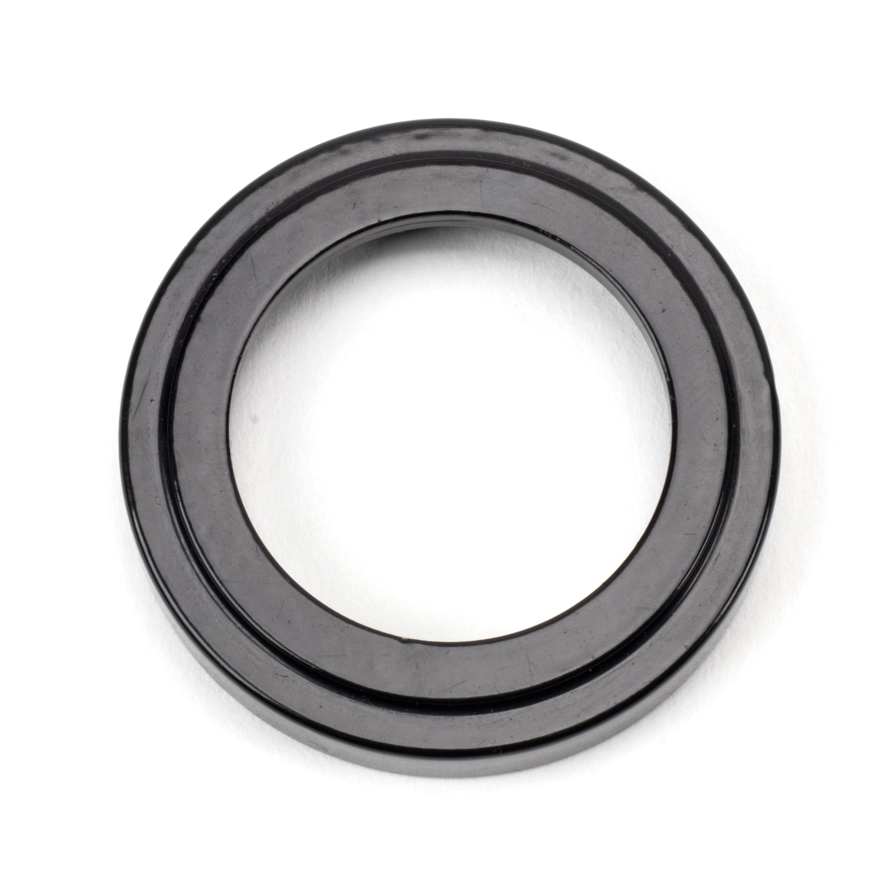 Black Round Euro Escutcheon (Art Deco) | From The Anvil-Euro Escutcheons-Yester Home
