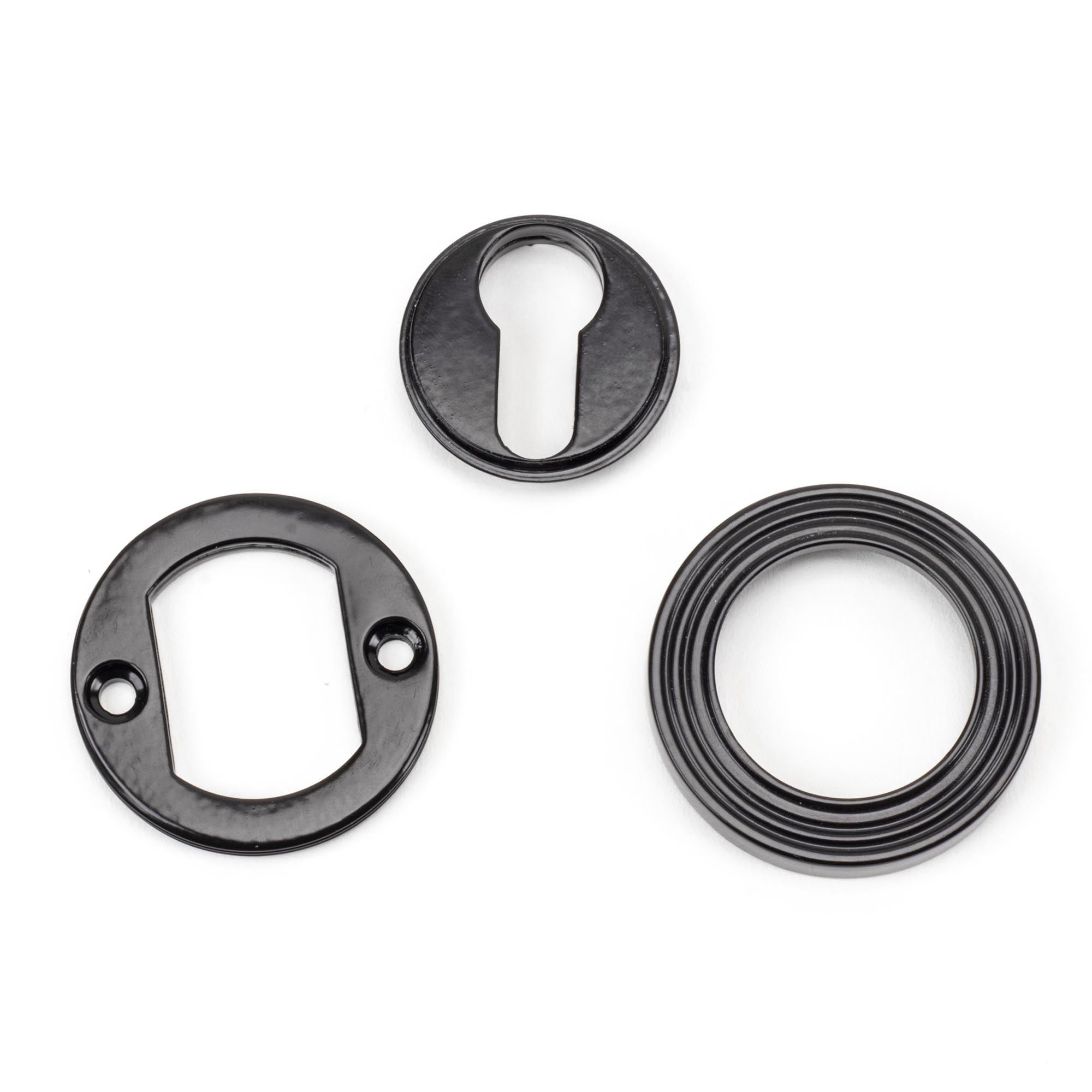 Black Round Euro Escutcheon (Beehive) | From The Anvil - Euro Escutcheons - From The Anvil - Yester Home