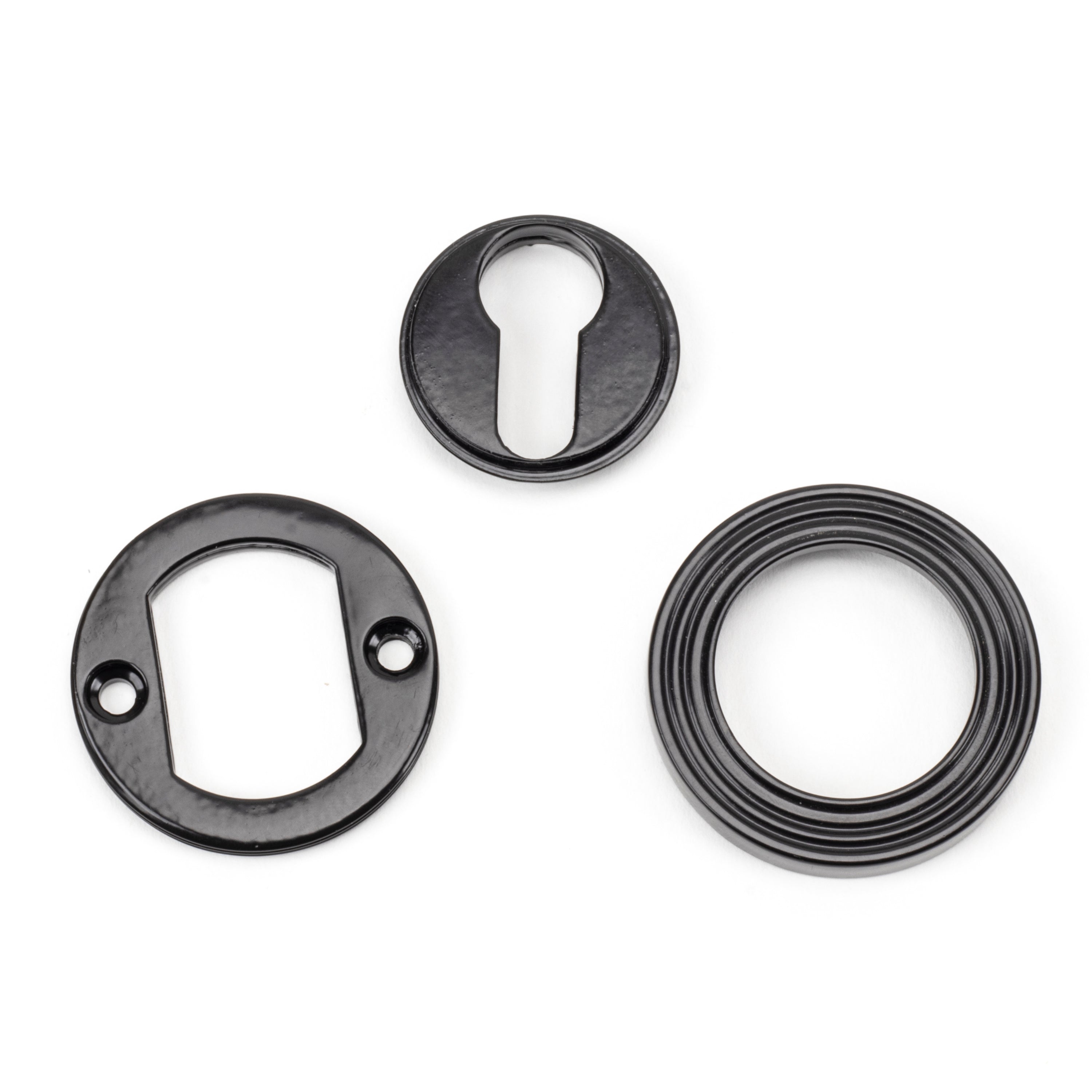 Black Round Euro Escutcheon (Beehive) | From The Anvil-Euro Escutcheons-Yester Home