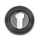 Black Round Euro Escutcheon (Beehive) | From The Anvil-Euro Escutcheons-Yester Home