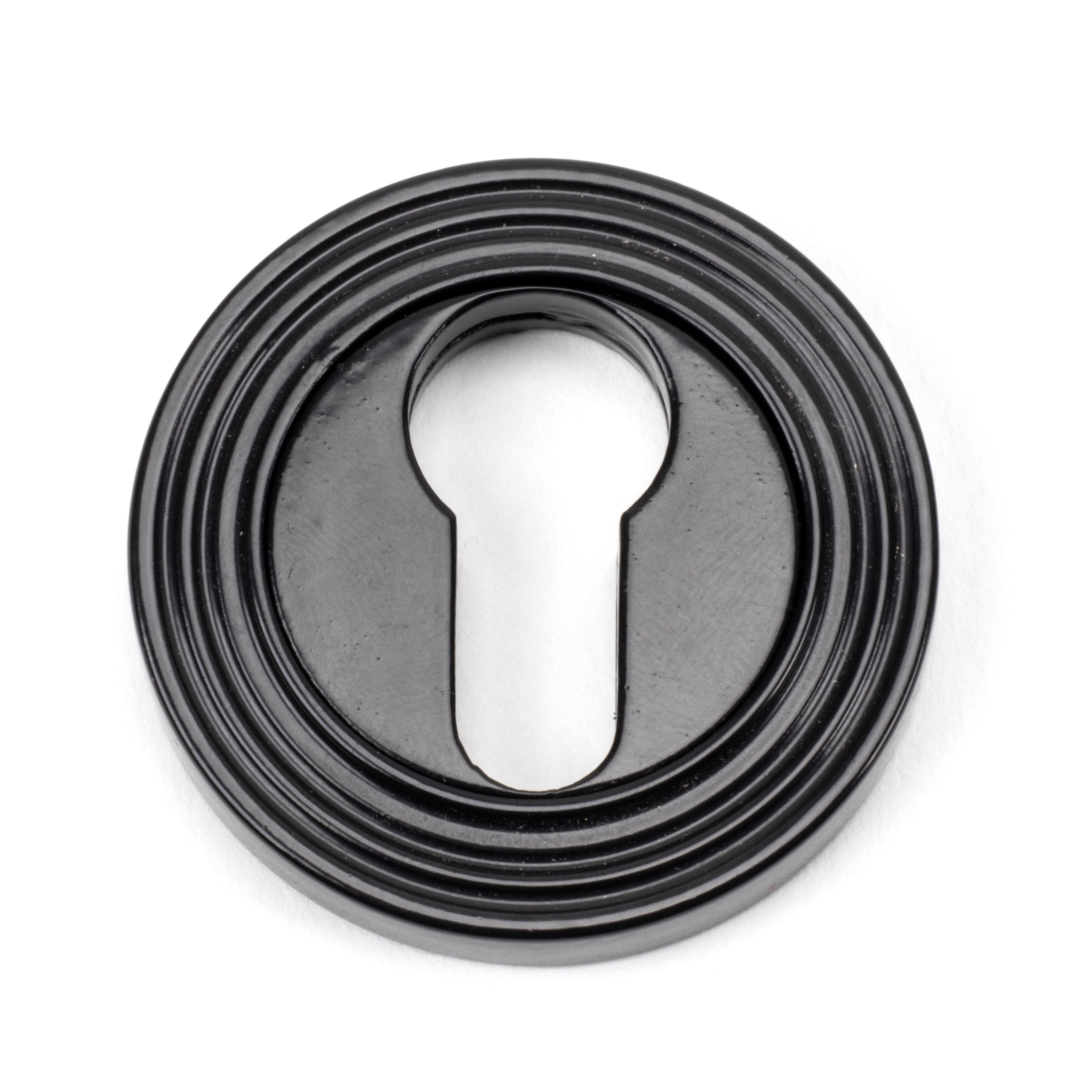 Black Round Euro Escutcheon (Beehive) | From The Anvil-Euro Escutcheons-Yester Home