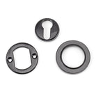 Black Round Euro Escutcheon (Plain) | From The Anvil - Euro Escutcheons - From The Anvil - Yester Home