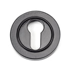Black Round Euro Escutcheon (Plain) | From The Anvil - Euro Escutcheons - From The Anvil - Yester Home