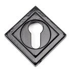 Black Round Euro Escutcheon (Square) | From The Anvil - Euro Escutcheons - From The Anvil - Yester Home