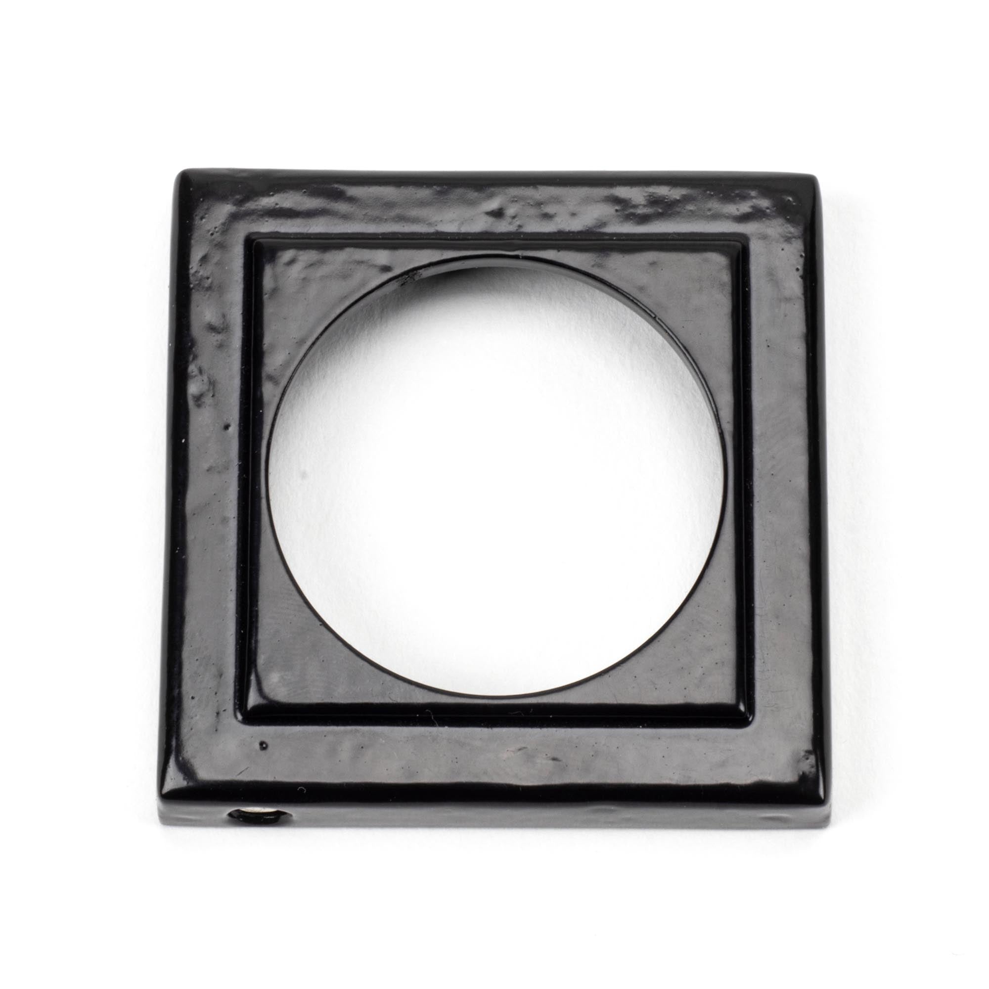 Black Round Euro Escutcheon (Square) | From The Anvil - Euro Escutcheons - From The Anvil - Yester Home