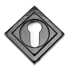 Black Round Euro Escutcheon (Square) | From The Anvil-Euro Escutcheons-Yester Home