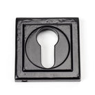 Black Round Euro Escutcheon (Square) | From The Anvil - Euro Escutcheons - From The Anvil - Yester Home
