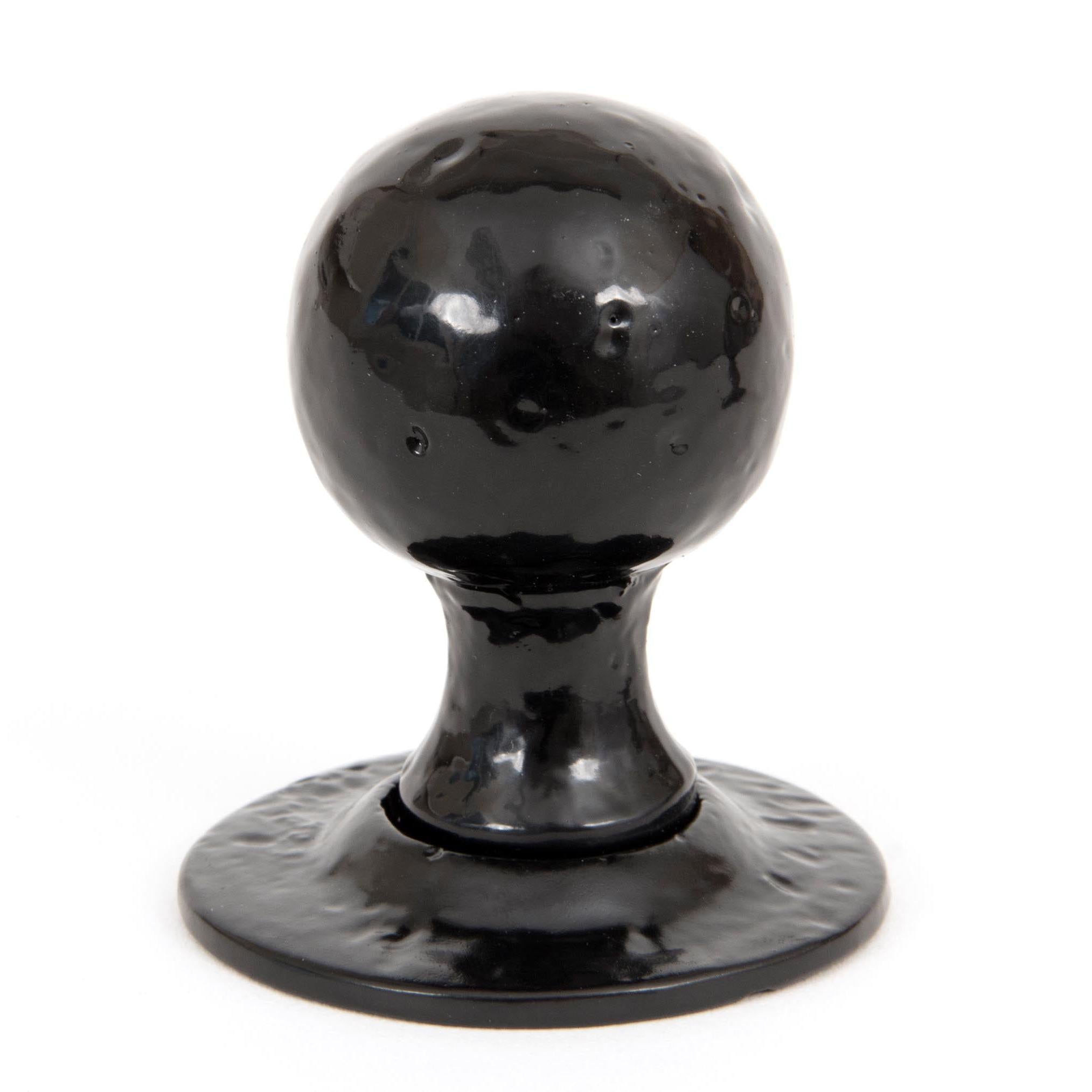Black Round Mortice/Rim Knob Set | From The Anvil - Mortice Knobs - From The Anvil - Yester Home