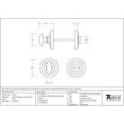 Black Round Thumbturn Set (Art Deco) | From The Anvil - Thumbturns - From The Anvil - Yester Home