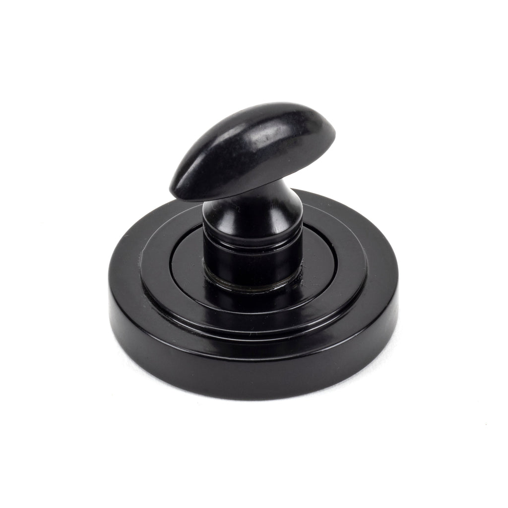 Black Round Thumbturn Set (Art Deco) | From The Anvil-Thumbturns-Yester Home