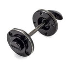 Black Round Thumbturn Set (Art Deco) | From The Anvil-Thumbturns-Yester Home