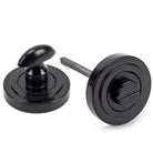Black Round Thumbturn Set (Art Deco) | From The Anvil - Thumbturns - From The Anvil - Yester Home