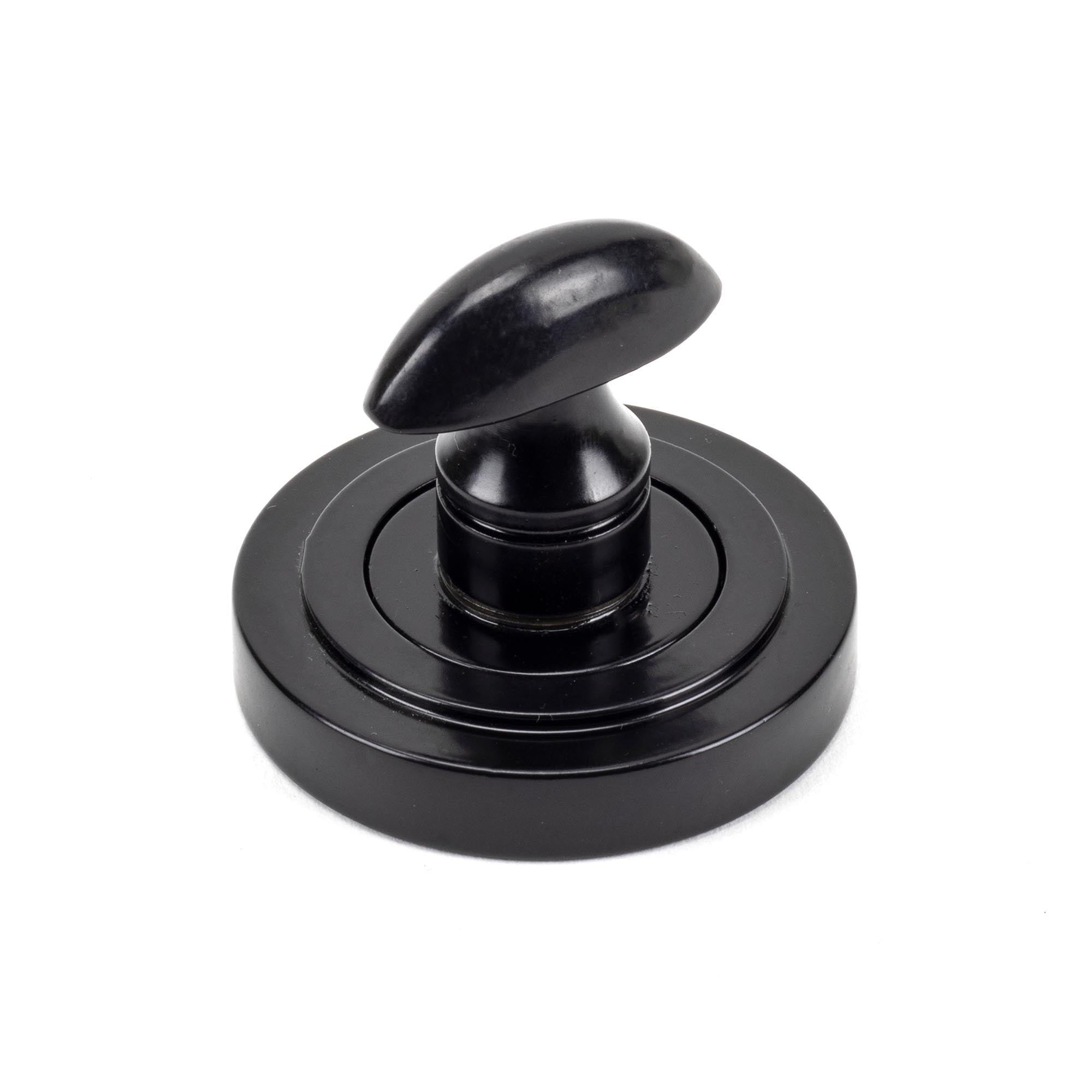 Black Round Thumbturn Set (Art Deco) | From The Anvil - Thumbturns - From The Anvil - Yester Home