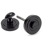 Black Round Thumbturn Set (Art Deco) | From The Anvil-Thumbturns-Yester Home