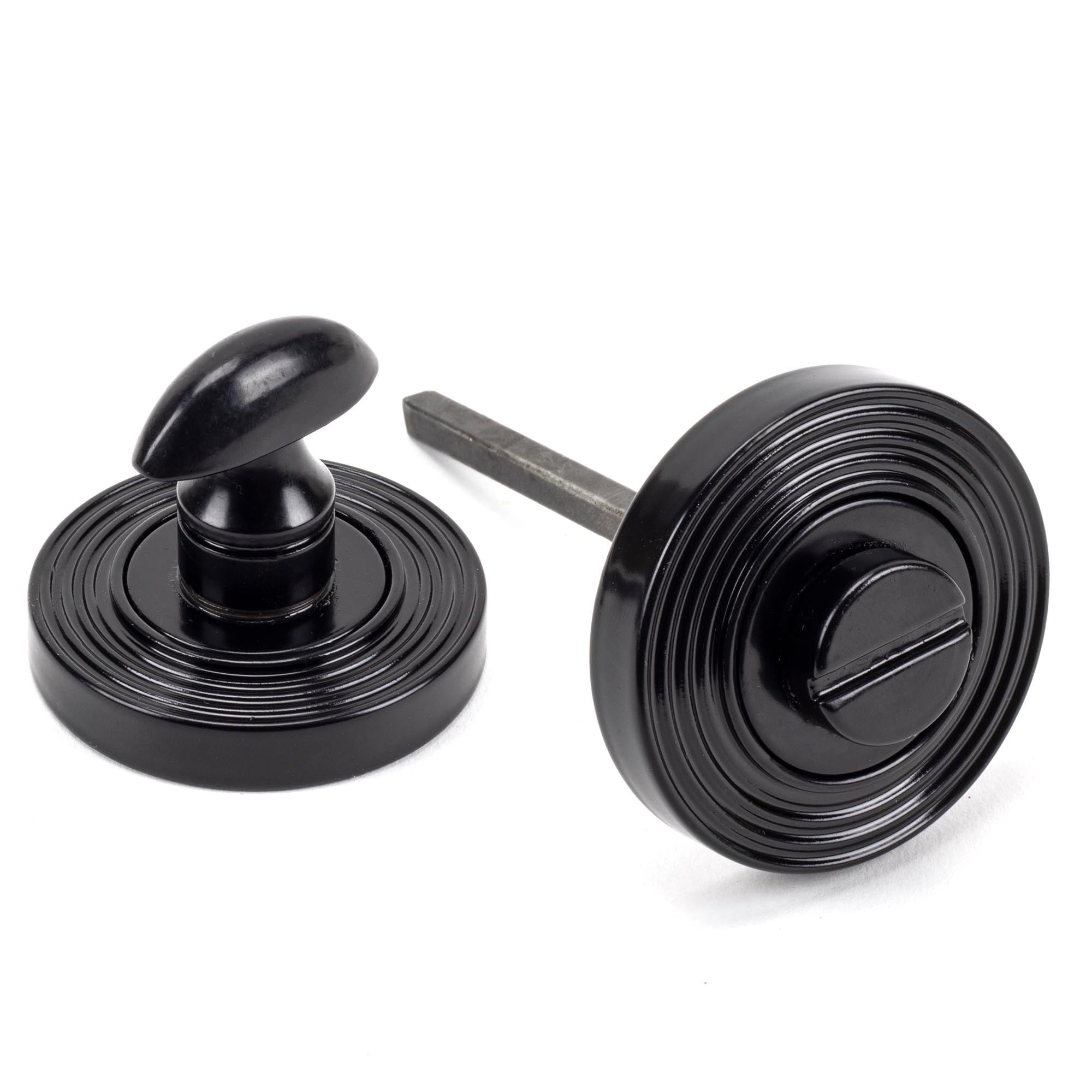 Black Round Thumbturn Set (Beehive) | From The Anvil - Thumbturns - From The Anvil - Yester Home