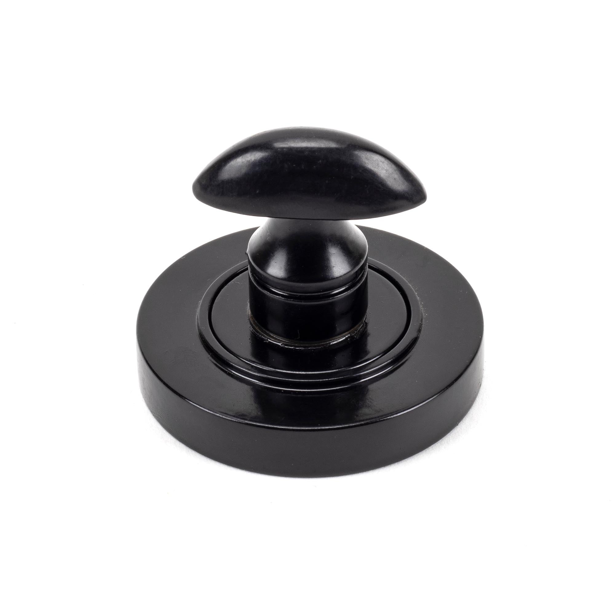 Black Round Thumbturn Set (Plain) | From The Anvil - Thumbturns - From The Anvil - Yester Home