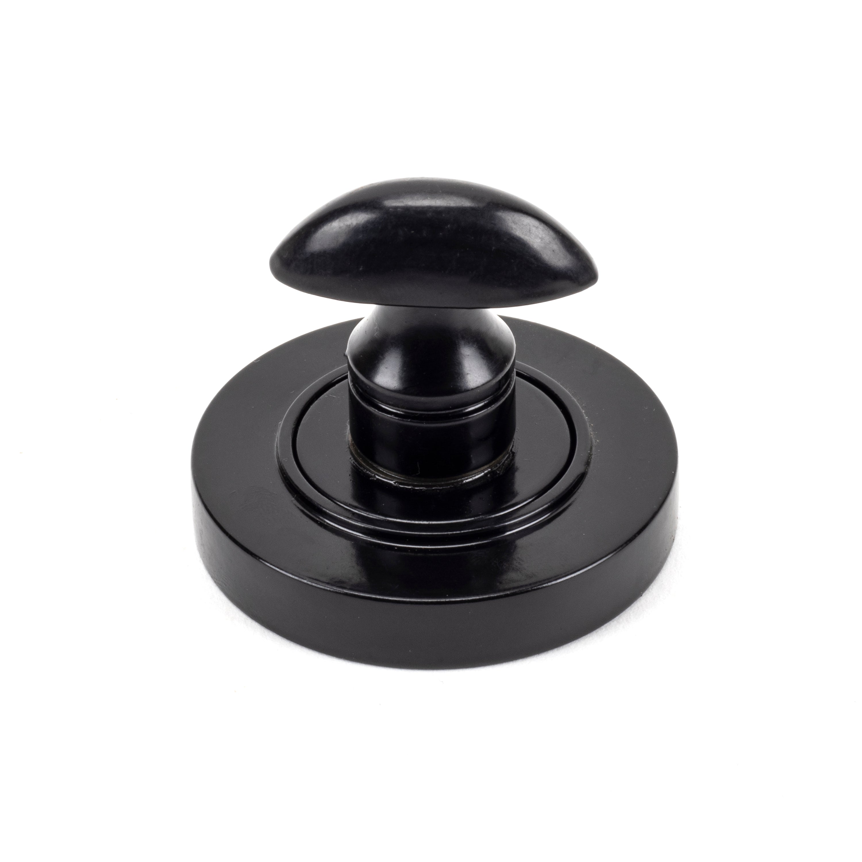 Black Round Thumbturn Set (Plain) | From The Anvil-Thumbturns-Yester Home