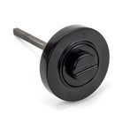 Black Round Thumbturn Set (Plain) | From The Anvil-Thumbturns-Yester Home
