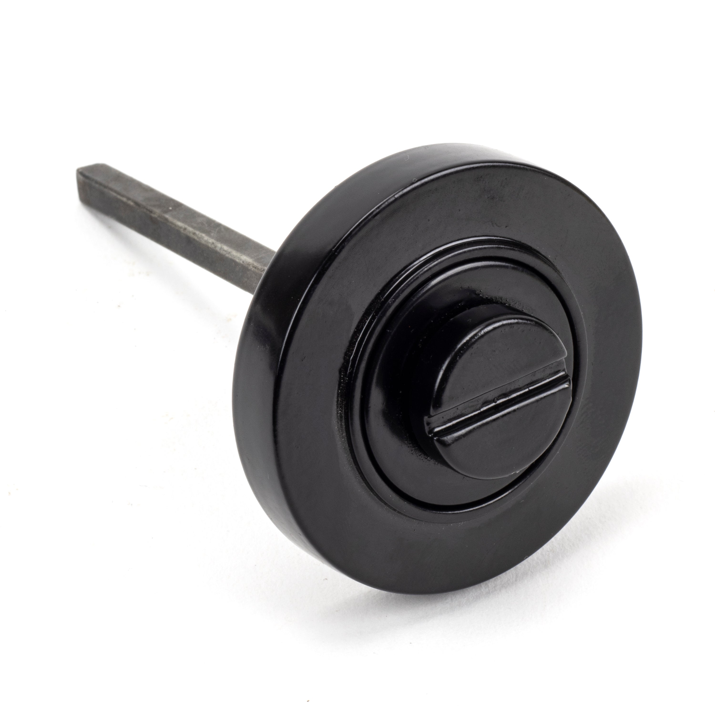 Black Round Thumbturn Set (Plain) | From The Anvil-Thumbturns-Yester Home