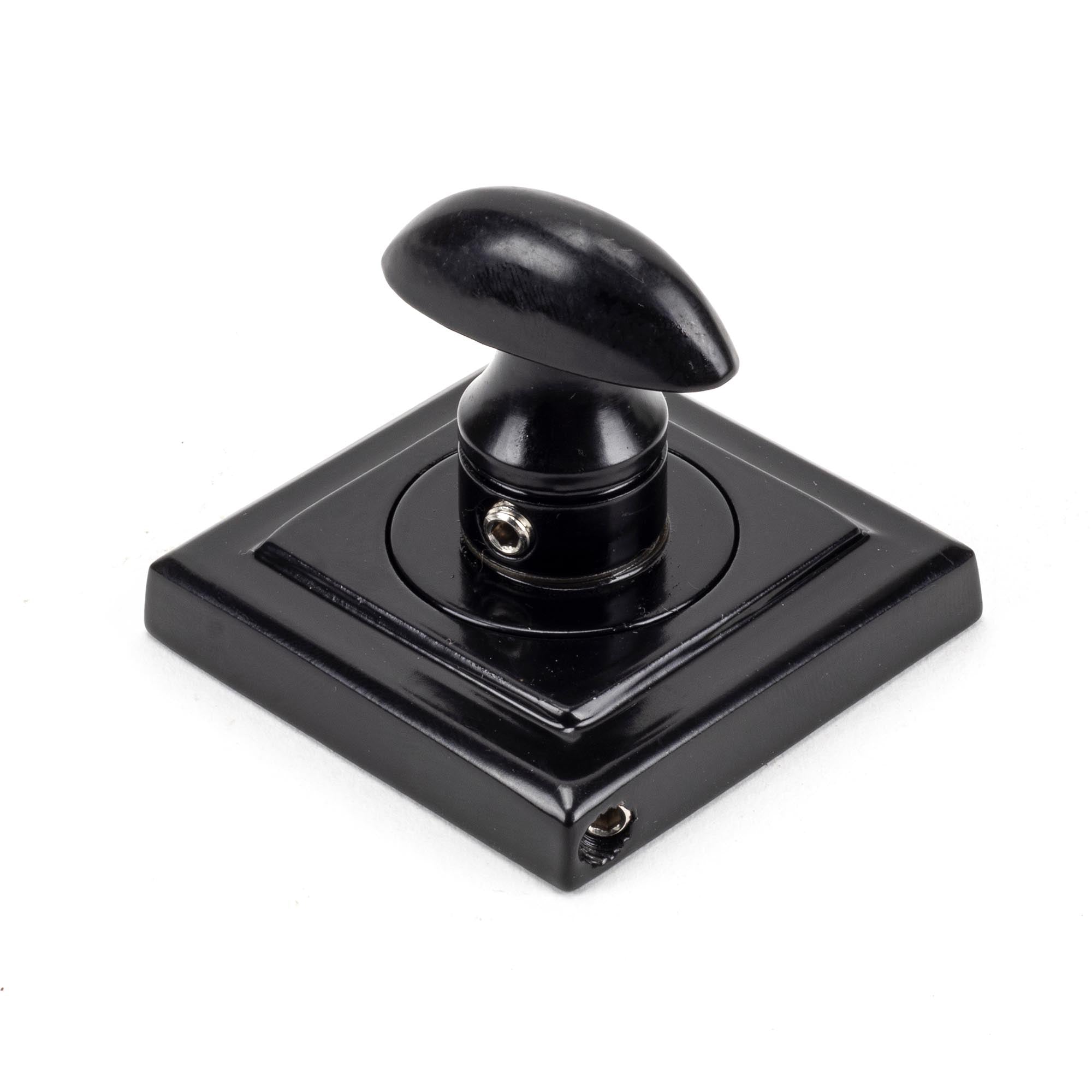 Black Round Thumbturn Set (Square) | From The Anvil - Thumbturns - From The Anvil - Yester Home