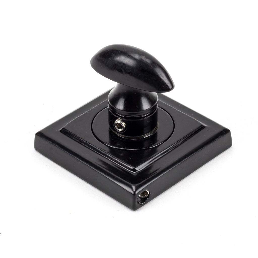 Black Round Thumbturn Set (Square) | From The Anvil-Thumbturns-Yester Home