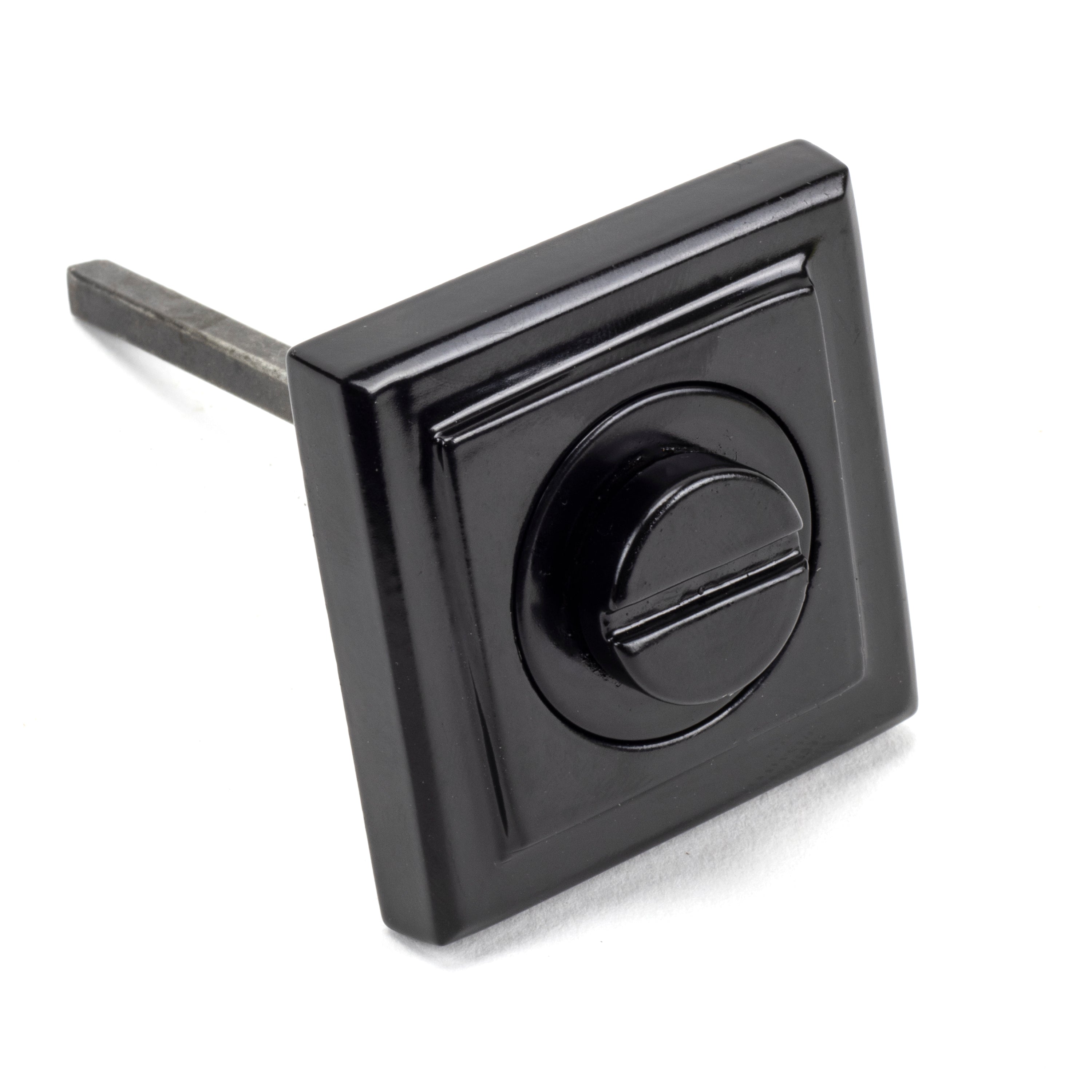 Black Round Thumbturn Set (Square) | From The Anvil-Thumbturns-Yester Home