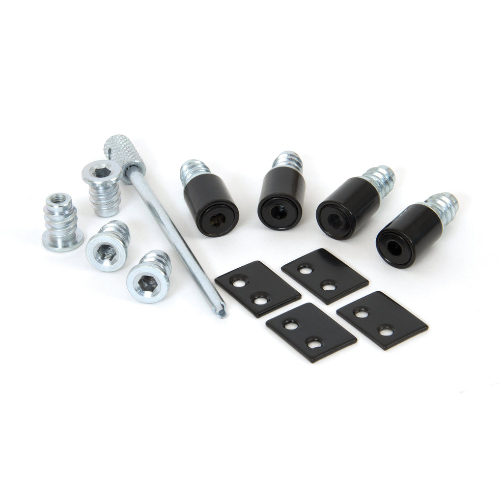 Black Secure Stops (Pack of 4) | From The Anvil-Sash Stops-Yester Home