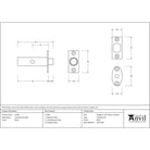 Black Security Door Bolt | From The Anvil - Bolts - From The Anvil - Yester Home