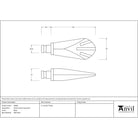 Black Shell Curtain Finial (pair) | From The Anvil-Finials-Yester Home