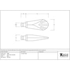 Black Shell Curtain Finial (pair) | From The Anvil - Finials - From The Anvil - Yester Home