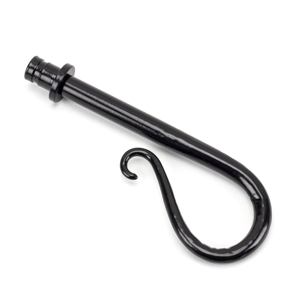 Black Shepherd's Crook Curtain Finial (pair) | From The Anvil-Finials-Yester Home